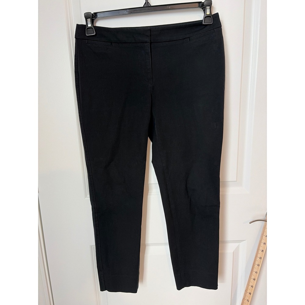 White House Black Market Skimmer Pants Black Cropped Trousers‎ Size 4R